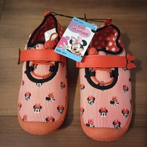 Size 7/8 12/11 13/1  Disney Minnie Mouse Water Shoes  Bows Bungee Cord New